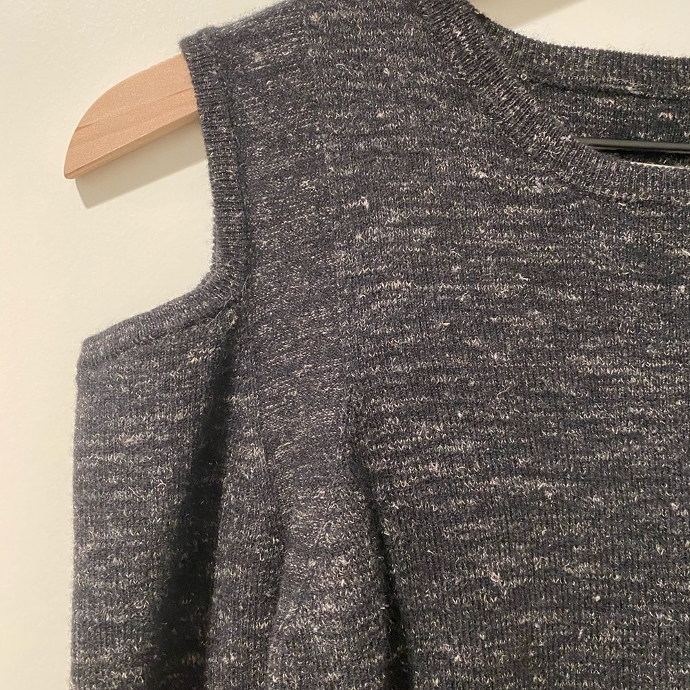 Current/Elliott melange black cutout sweater size 3 / large - Picture 5 of 10